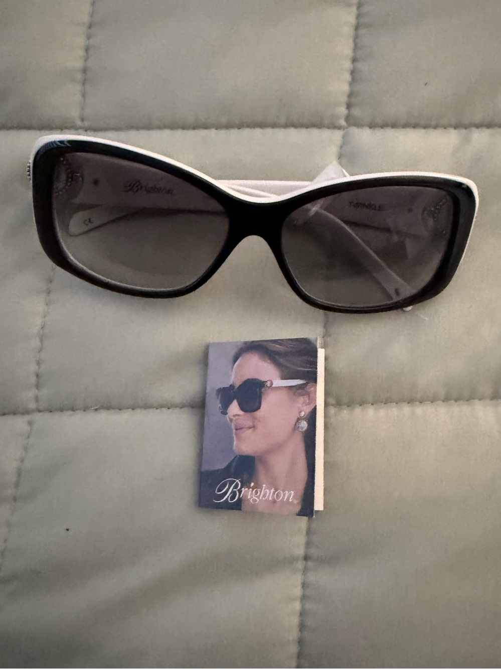Brighton Two-Tone Cat Eye Sunglasses - Black & White